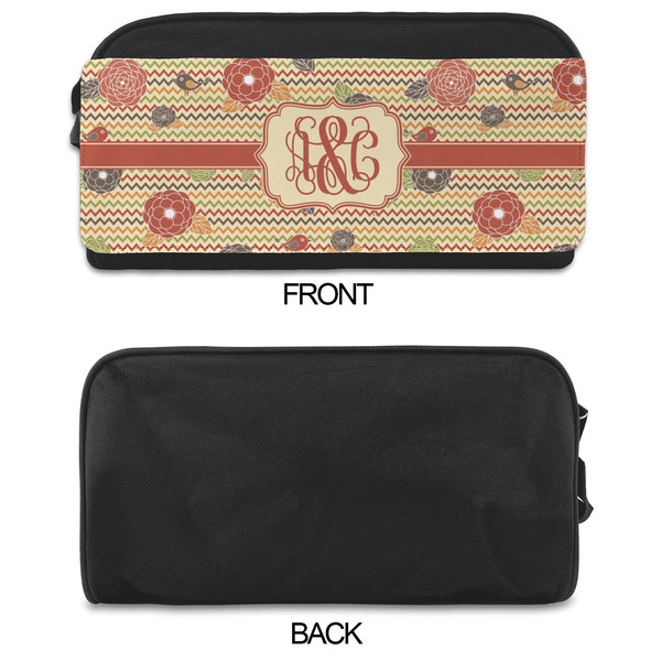 Chevron & Fall Flowers Shoe Bags - APPROVAL