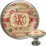 Chevron & Fall Flowers Cabinet Knobs (Personalized)