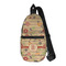 Chevron & Fall Flowers Sling Bag (Personalized)