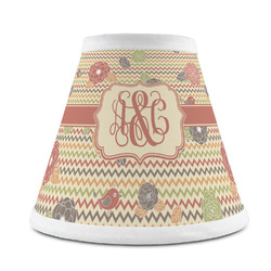 Chevron & Fall Flowers Chandelier Lamp Shade (Personalized)