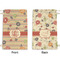 Chevron & Fall Flowers Small Laundry Bag - Front & Back View