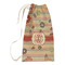 Chevron & Fall Flowers Small Laundry Bag - Front View