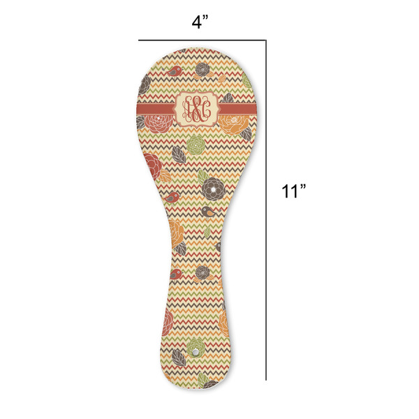 Chevron & Fall Flowers Spoon Rest Trivet - APPROVAL