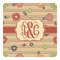 Chevron & Fall Flowers Square Decal