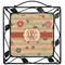 Chevron & Fall Flowers Square Trivet (Personalized)
