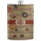 Chevron & Fall Flowers Stainless Steel Flask