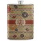 Chevron & Fall Flowers Stainless Steel Flask (Personalized)