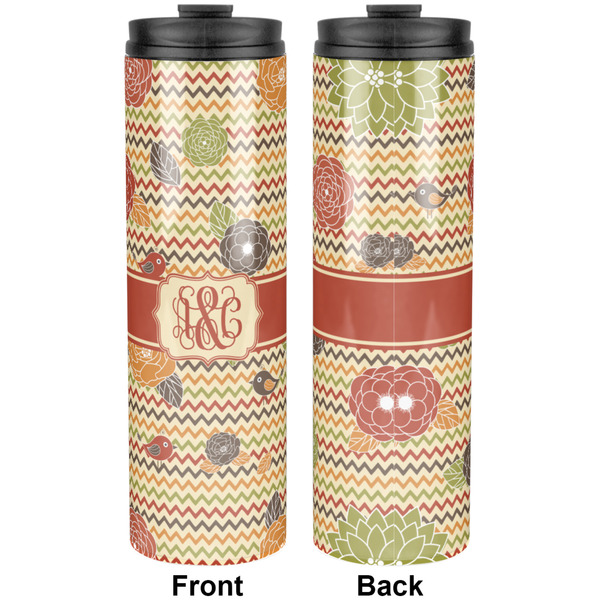 Chevron & Fall Flowers Stainless Steel Tumbler 20 Oz - Approval