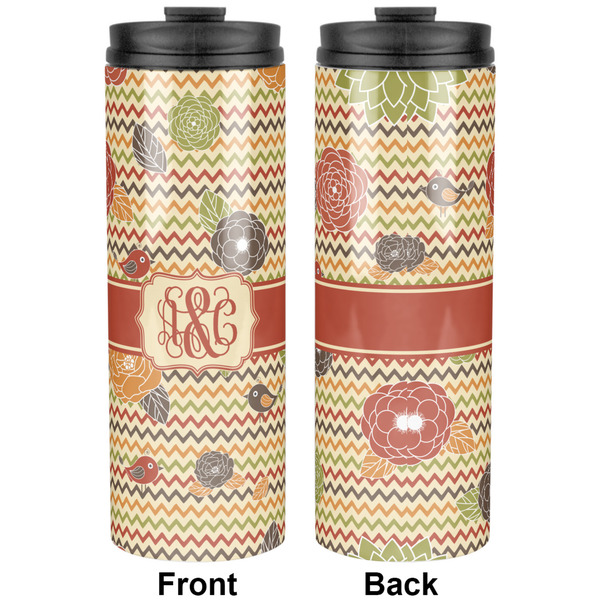 Chevron & Fall Flowers Stainless Steel Tumbler - Apvl