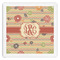 Chevron & Fall Flowers Paper Dinner Napkins (Personalized)