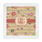 Chevron & Fall Flowers Decorative Paper Napkins (Personalized)