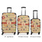 Chevron & Fall Flowers Suitcase Set 1 - APPROVAL
