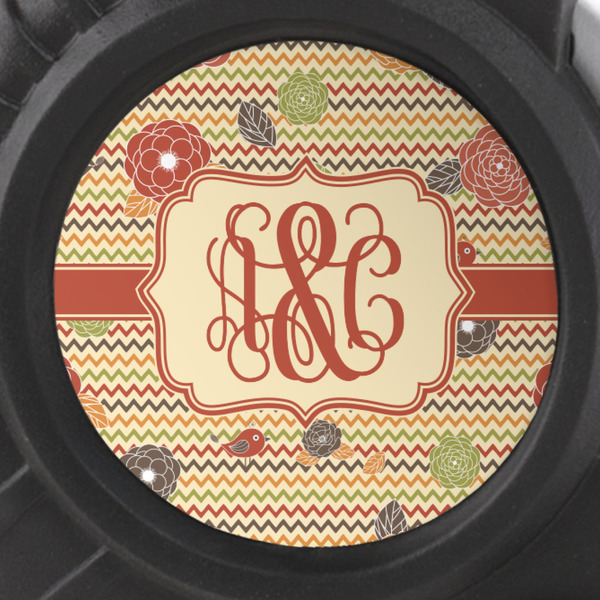 Chevron & Fall Flowers Tape Measure - 25ft - detail