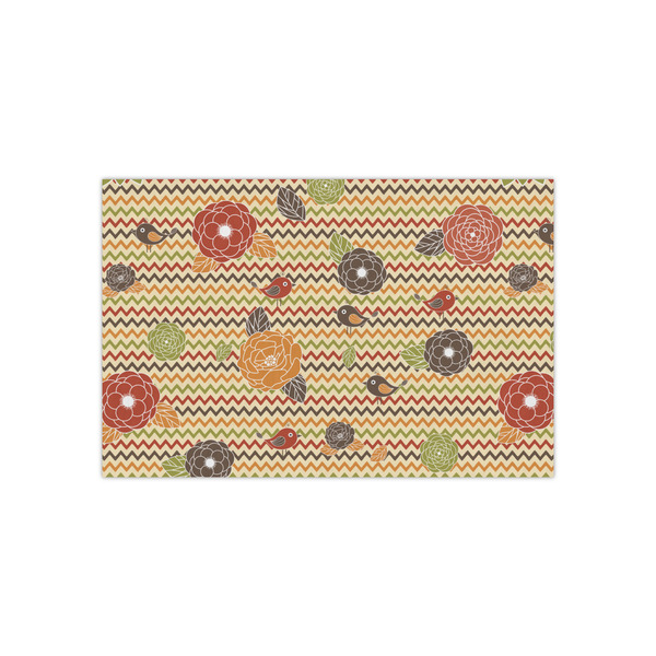 Custom Chevron & Fall Flowers Small Tissue Papers Sheets - Heavyweight