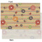 Chevron & Fall Flowers Tissue Paper - Heavyweight - XL - Front & Back