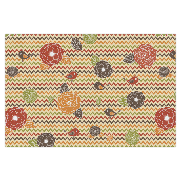 Custom Chevron & Fall Flowers X-Large Tissue Papers Sheets - Heavyweight