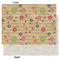 Chevron & Fall Flowers Tissue Paper - Lightweight - Large - Front & Back