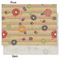 Chevron & Fall Flowers Tissue Paper - Lightweight - Medium - Front & Back