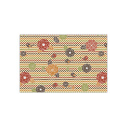 Chevron & Fall Flowers Small Tissue Papers Sheets - Lightweight