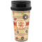 Chevron & Fall Flowers Acrylic Travel Mug without Handle (Personalized)