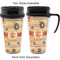 Chevron & Fall Flowers Travel Mugs - with & without Handle