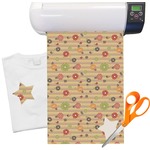 Chevron & Fall Flowers Heat Transfer Vinyl Sheet (12"x18")