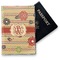 Chevron & Fall Flowers Vinyl Passport Holder (Personalized)