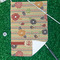 Chevron & Fall Flowers Waffle Weave Golf Towel - In Context
