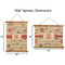 Chevron & Fall Flowers Wall Hanging Tapestries - Parent/Sizing