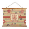 Chevron & Fall Flowers Wall Hanging Tapestry - Wide (Personalized)