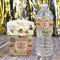 Chevron & Fall Flowers Water Bottle Label - w/ Favor Box