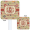 Chevron & Fall Flowers White Plastic Stir Stick - Double Sided - Approval