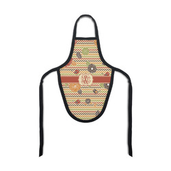 Chevron & Fall Flowers Bottle Apron (Personalized)