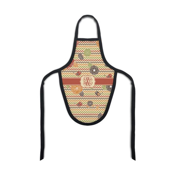 Custom Chevron & Fall Flowers Bottle Apron (Personalized)