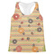 Chevron & Fall Flowers Womens Racerback Tank Top - Small
