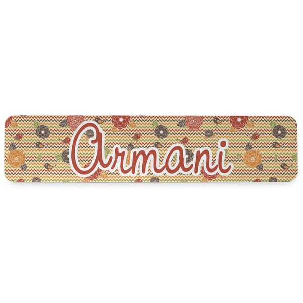 Chevron & Fall Flowers Wrist Rest - Apvl