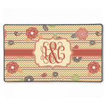 Chevron & Fall Flowers XXL Gaming Mouse Pad - 24" x 14" (Personalized)