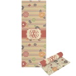 Chevron & Fall Flowers Yoga Mat - Printable Front and Back (Personalized)