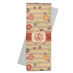 Chevron & Fall Flowers Yoga Mat Towel (Personalized)