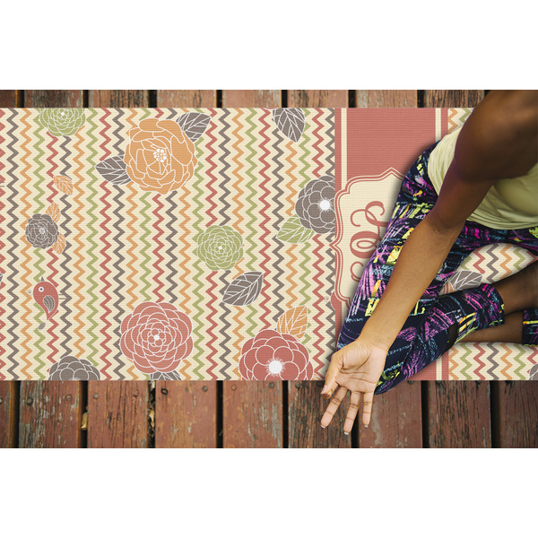 Chevron & Fall Flowers Yoga Mats - LIFESTYLE