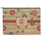 Chevron & Fall Flowers Zipper Pouch Large (Front)