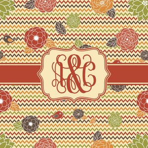 Chevron & Fall Flowers