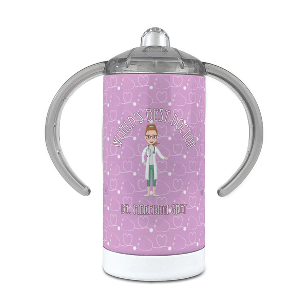 Custom Doctor Avatar 12 oz Stainless Steel Sippy Cup (Personalized)