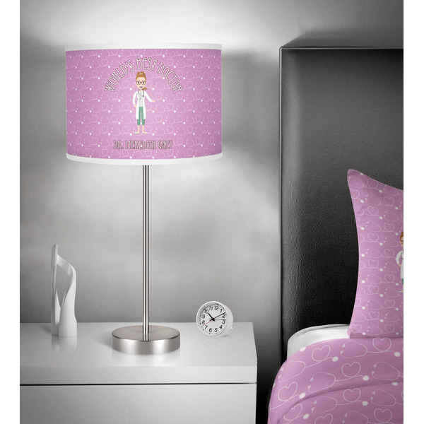 Doctor Avatar 13 inch drum lamp shade - in room