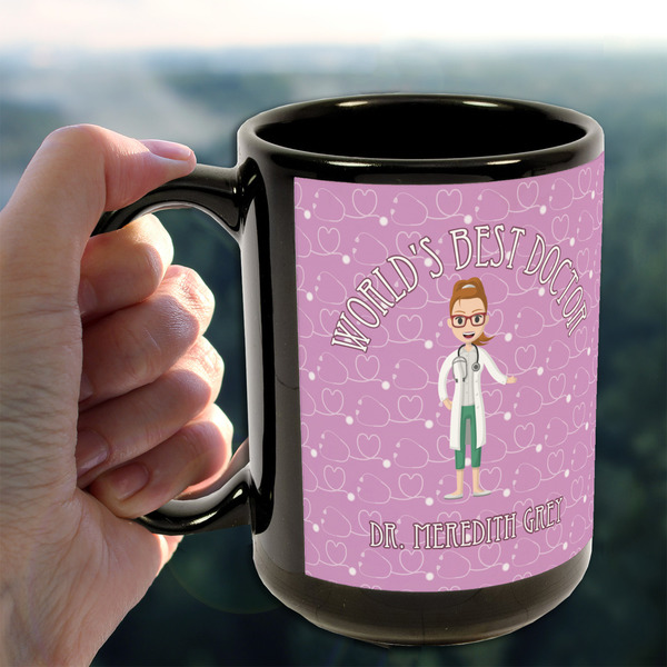 Doctor Avatar 15oz. Black Mug - LIFESTYLE