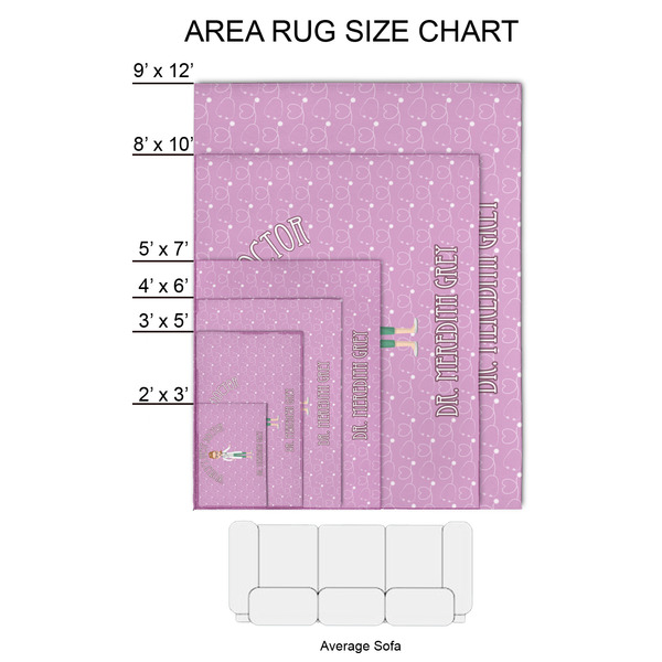 Doctor Avatar 2'x3' Indoor Area Rugs - Size Chart