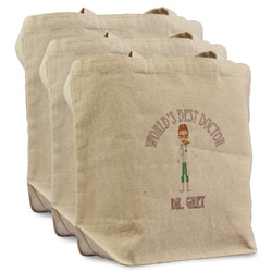 Doctor Avatar Reusable Cotton Grocery Bags - Set of 3 (Personalized)