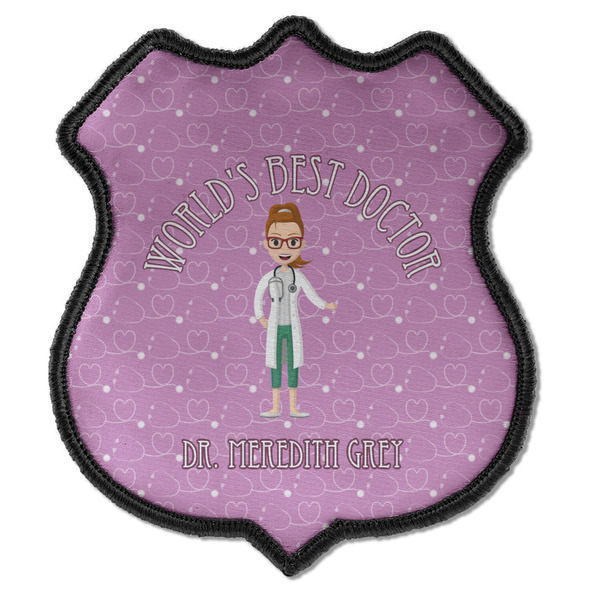 Custom Doctor Avatar Iron On Shield Patch C w/ Name or Text