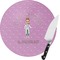 Doctor Avatar Round Glass Cutting Board - Small (Personalized)