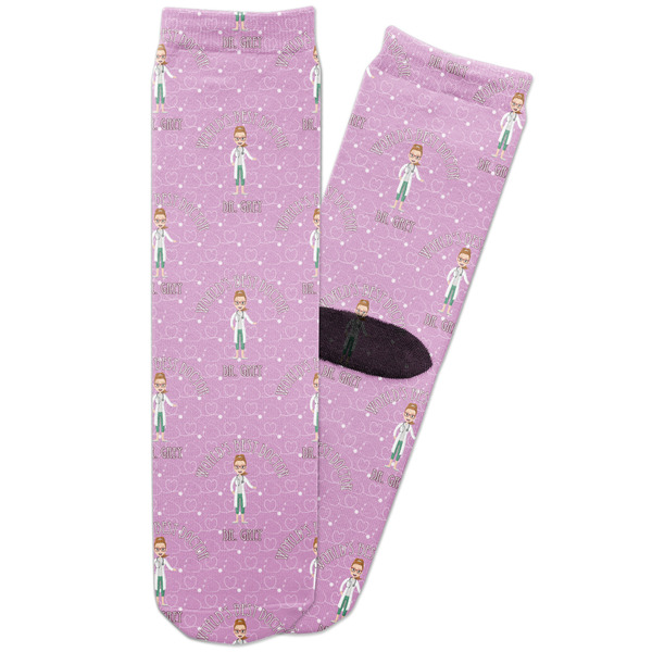 Custom Doctor Avatar Adult Crew Socks (Personalized)
